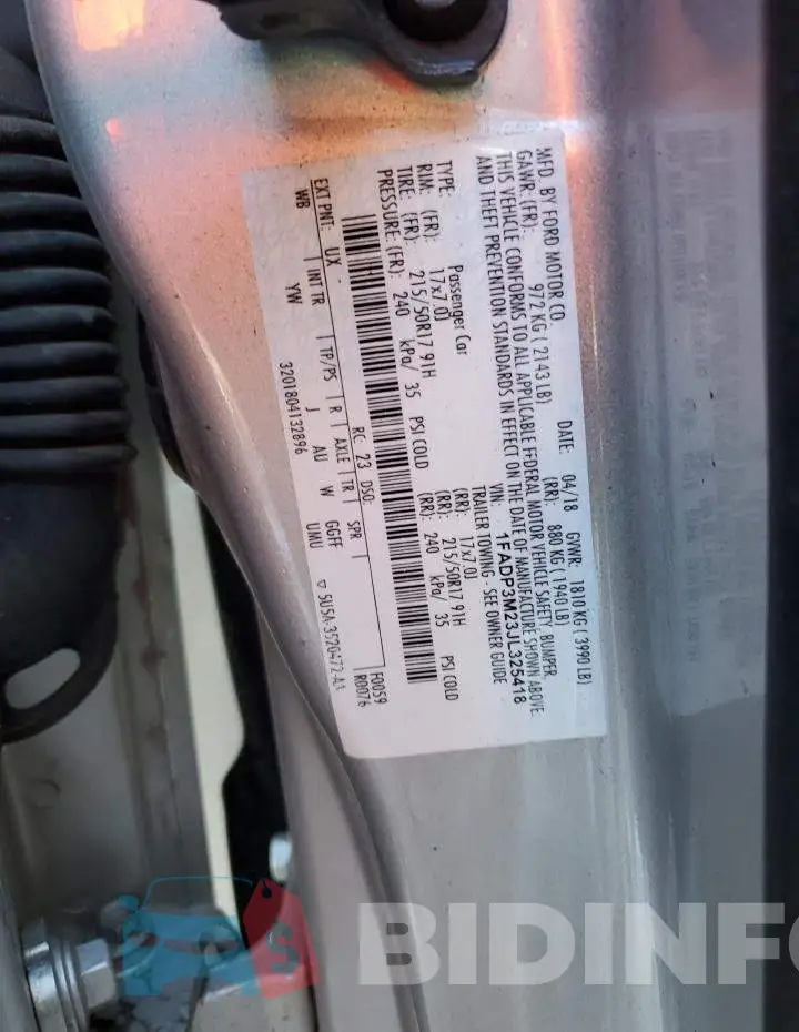 1FADP3M23JL325418 Photo# 12