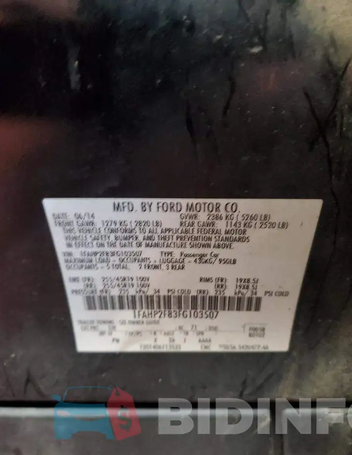 1FAHP2F83FG103507 Photo# 13