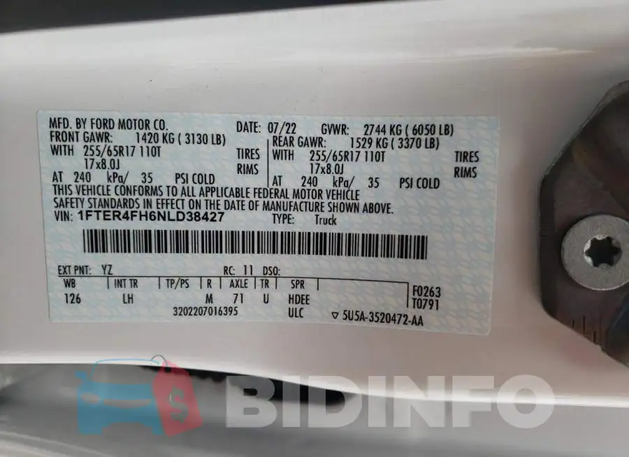1FTER4FH6NLD38427 Photo# 12