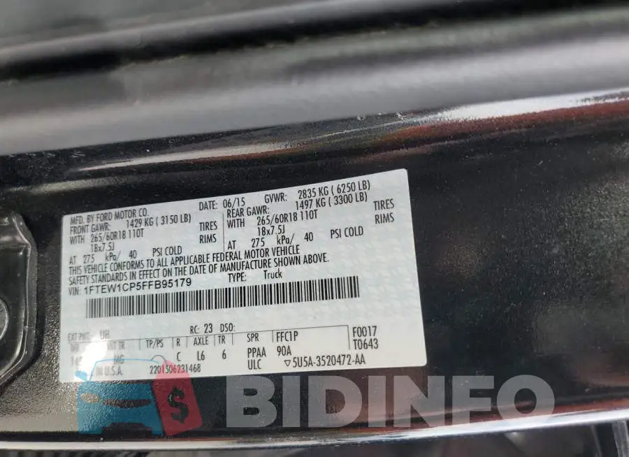 1FTEW1CP5FFB95179 Photo# 12