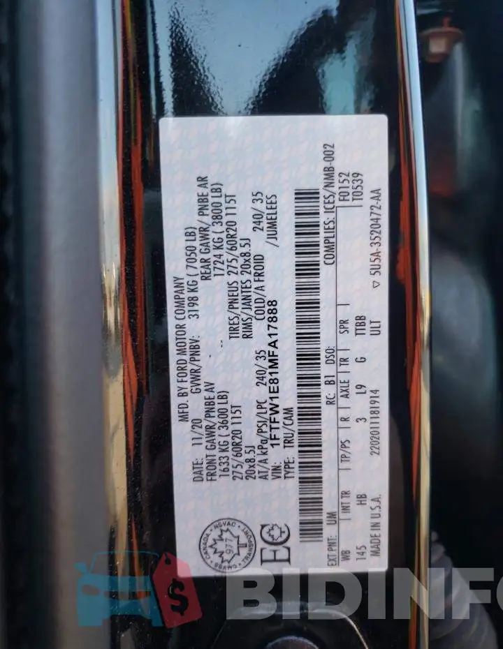 1FTFW1E81MFA17888 Photo# 12