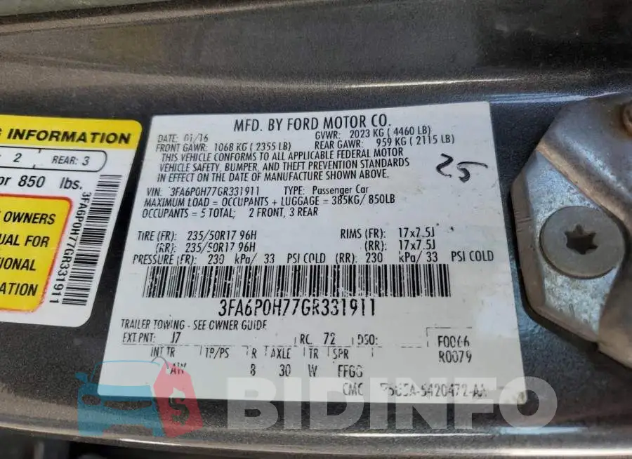 3FA6P0H77GR331911 Photo# 12