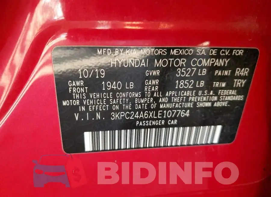 3KPC24A6XLE107764 Photo# 12
