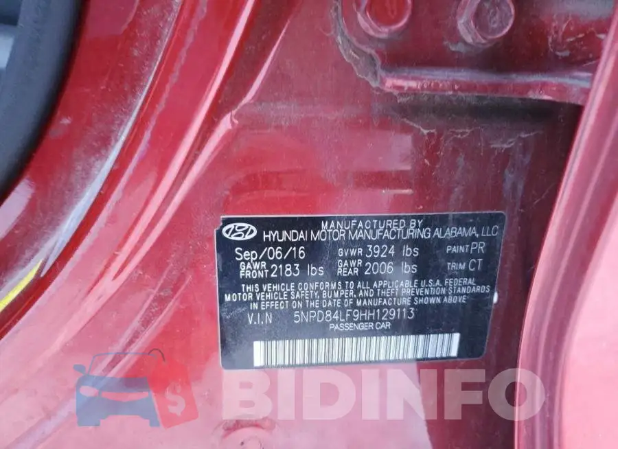 5NPD84LF9HH129113 Photo# 12