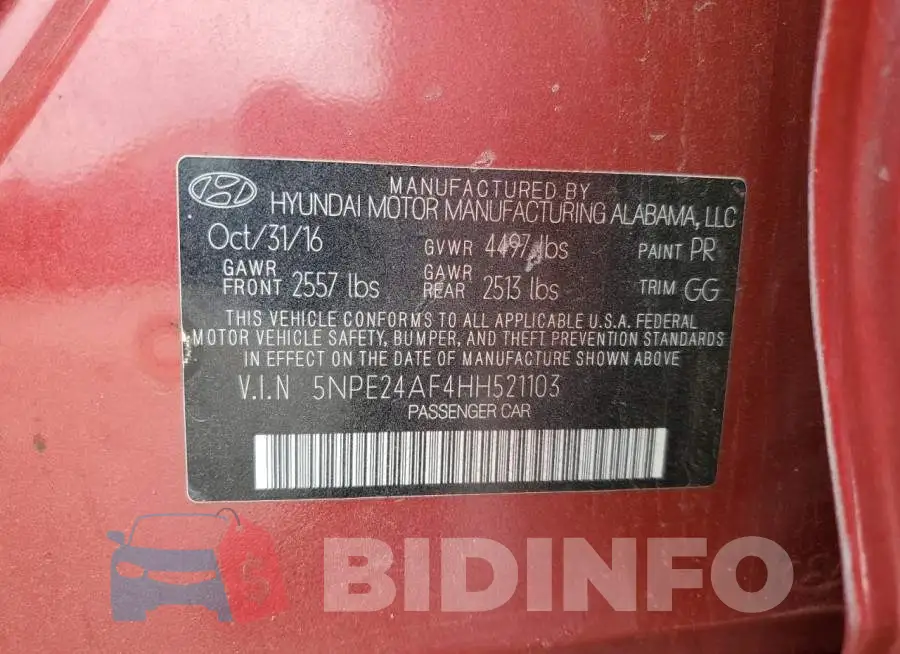 5NPE24AF4HH521103 Photo# 12