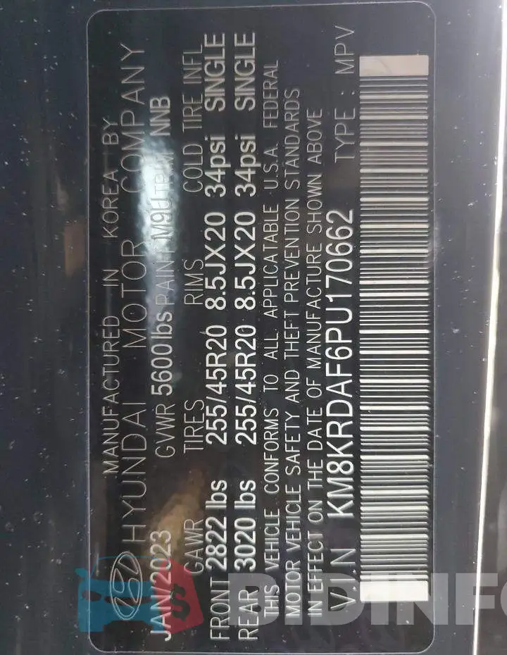 KM8KRDAF6PU170662 Photo# 13