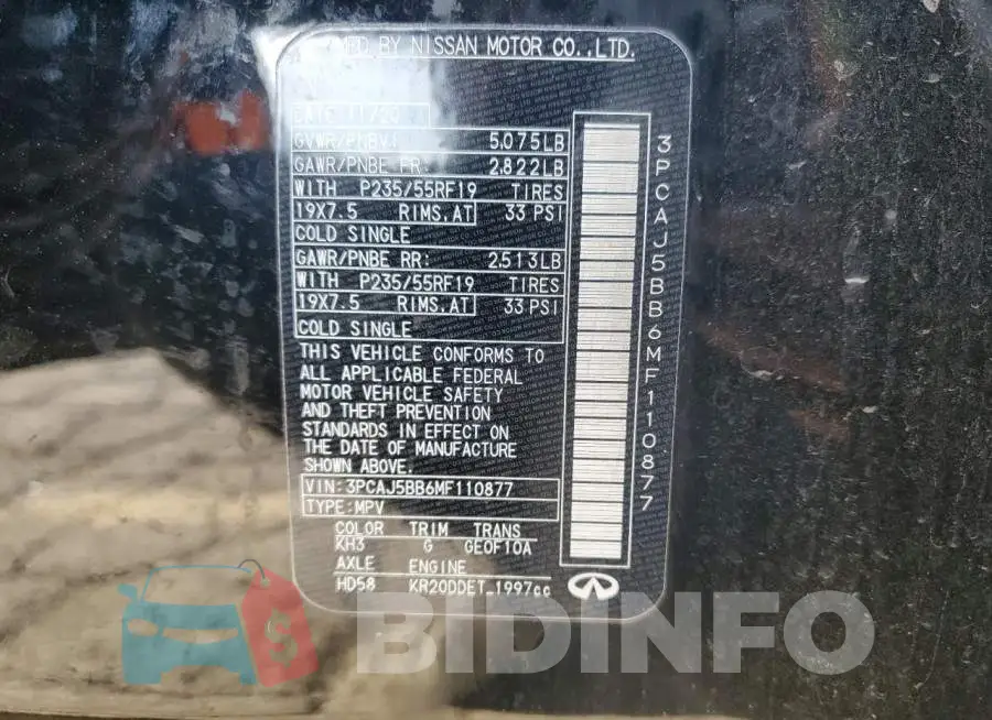 3PCAJ5BB6MF110877 Photo# 14