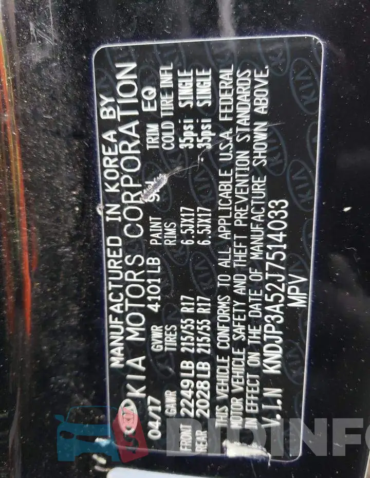 KNDJP3A52J7514033 Photo# 13