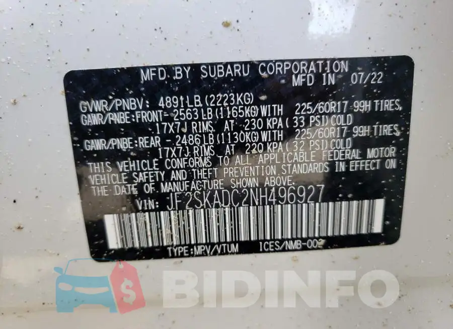 JF2SKADC2NH496927 Photo# 13