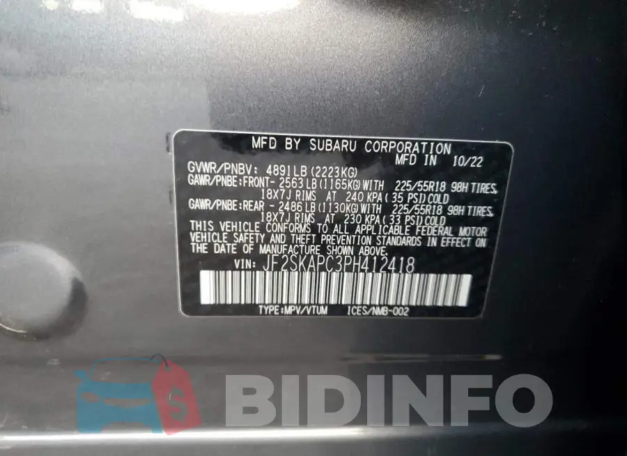 JF2SKAPC3PH412418 Photo# 12