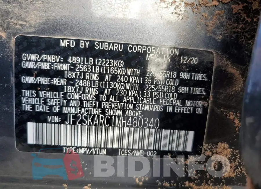 JF2SKARC1MH480340 Photo# 12