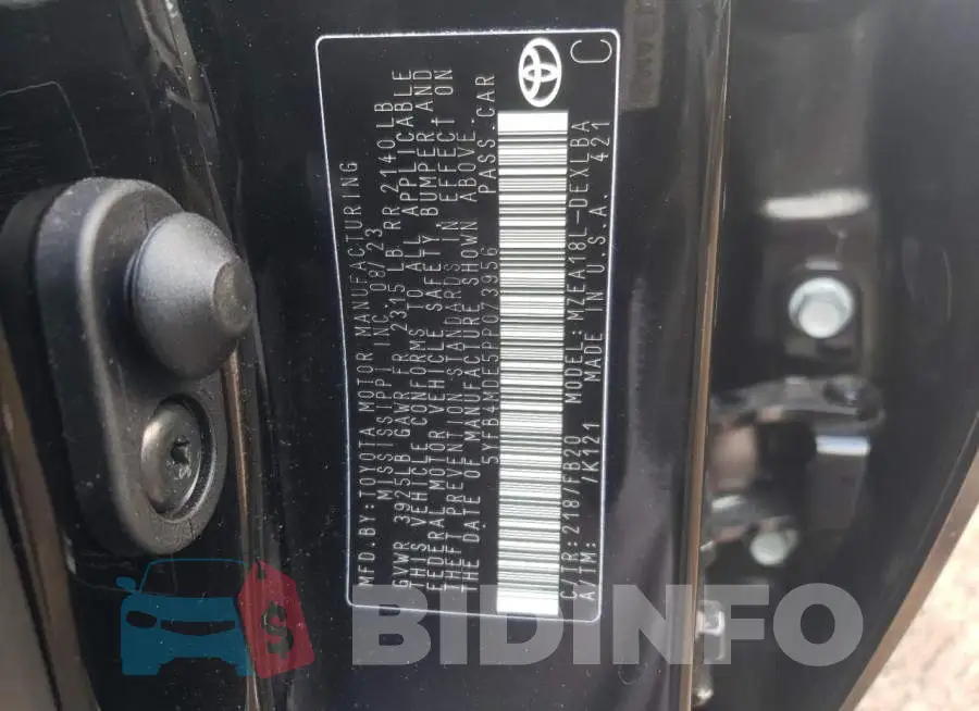 5YFB4MDE5PP073956 Photo# 12