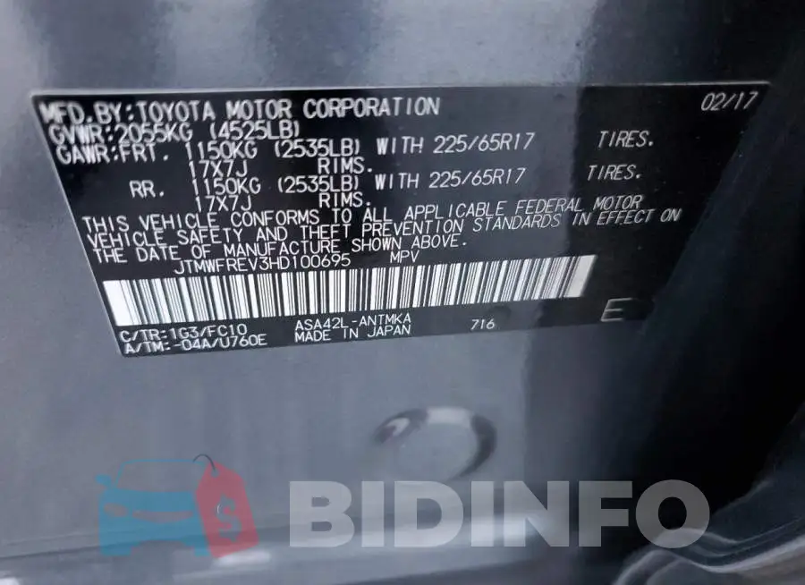 JTMWFREV3HD100695 Photo# 13