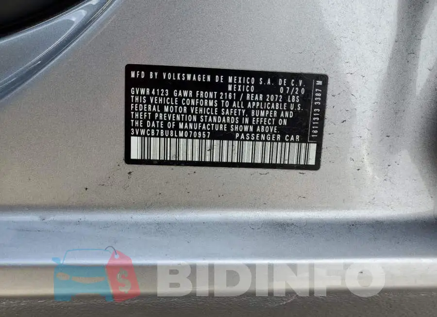 3VWCB7BU8LM070957 Photo# 12