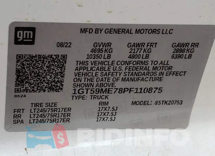 1GT59ME78PF110875 Photo# 12