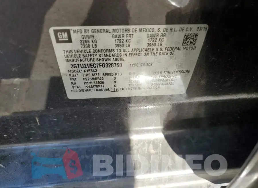 3GTU2VEC7FG328760 Photo# 13