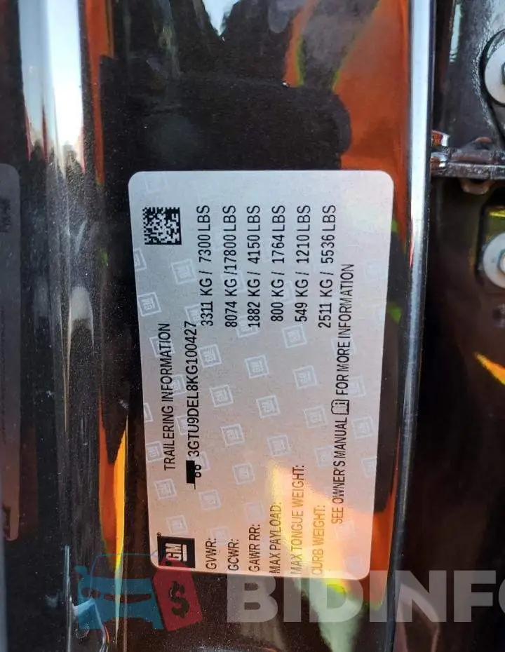 3GTU9DEL8KG100427 Photo# 12