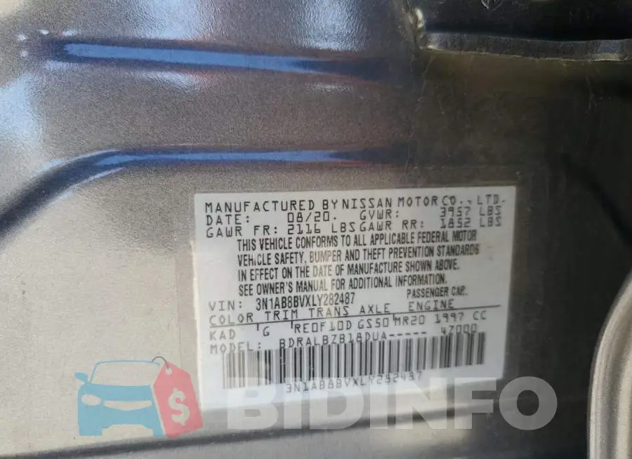 3N1AB8BVXLY282487 Photo# 12