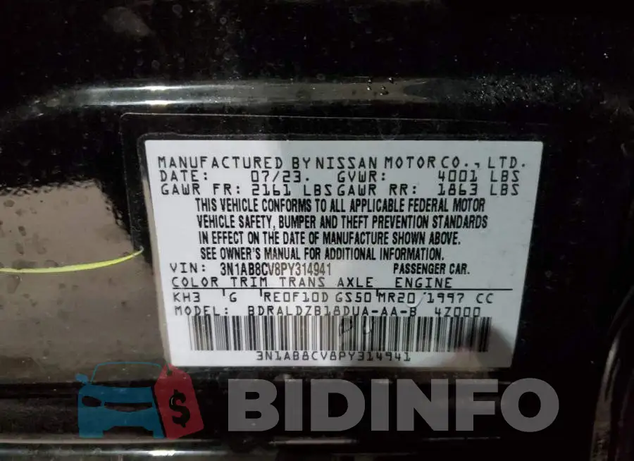 3N1AB8CV8PY314941 Photo# 13