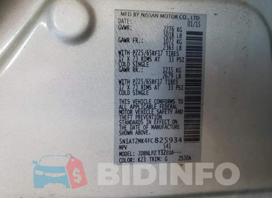 5N1AT2MK4FC825934 Photo# 12