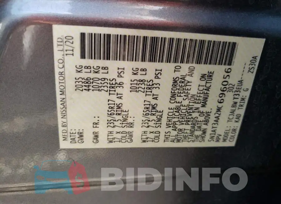 5N1AT3AA2MC696056 Photo# 14