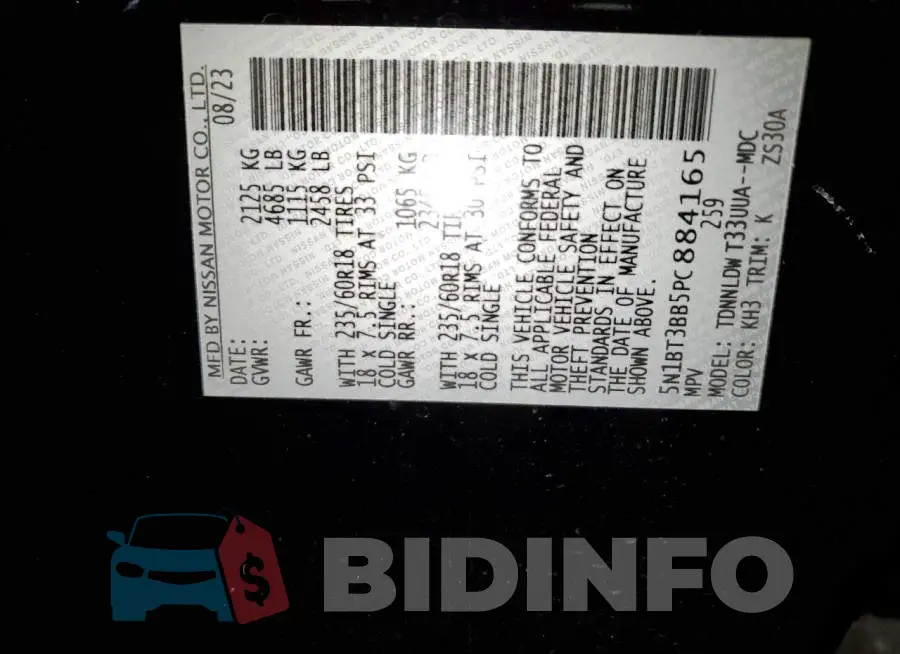 5N1BT3BB5PC884165 Photo# 12