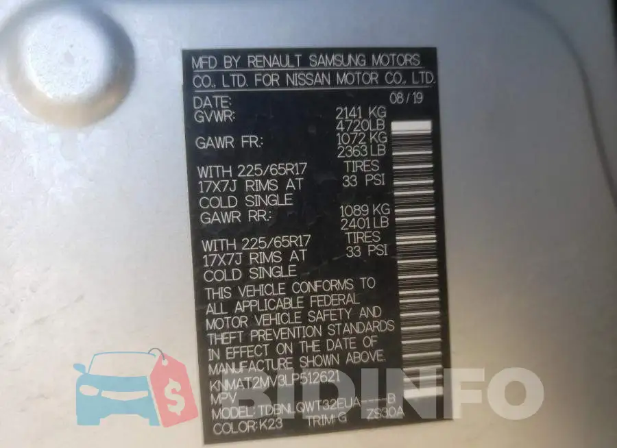 KNMAT2MV3LP512621 Photo# 13