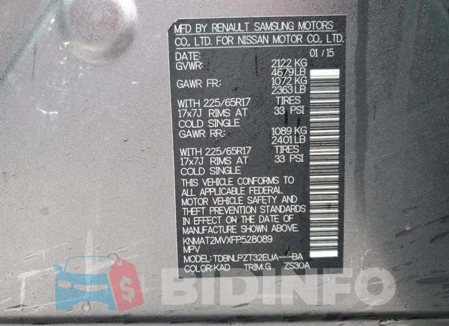 KNMAT2MVXFP528089 Photo# 12