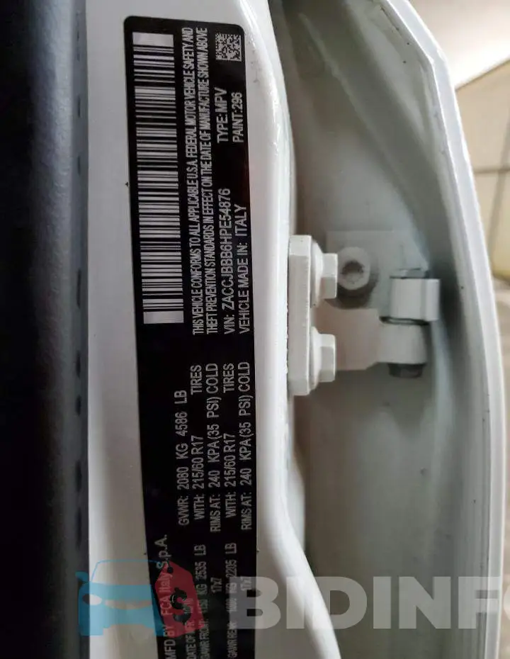 ZACCJBBB6HPE54876 Photo# 13