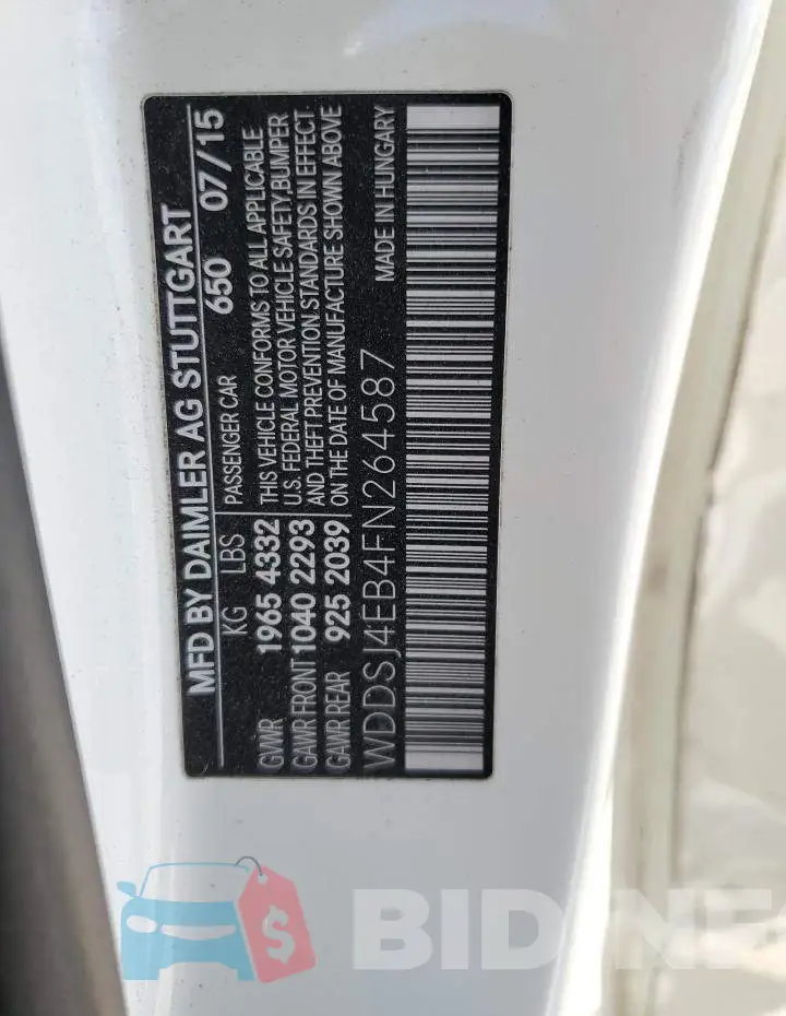 WDDSJ4EB4FN264587 Photo# 12