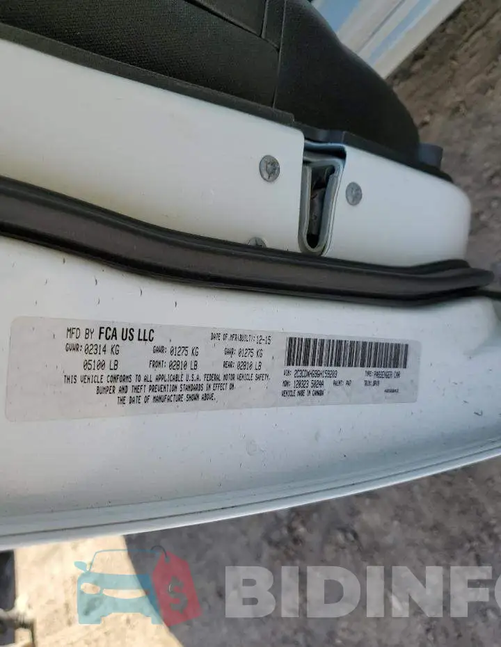 2C3CDXHG9GH159203 Photo# 12