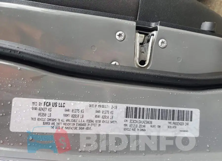 2C3CDXJGXJH230636 Photo# 12
