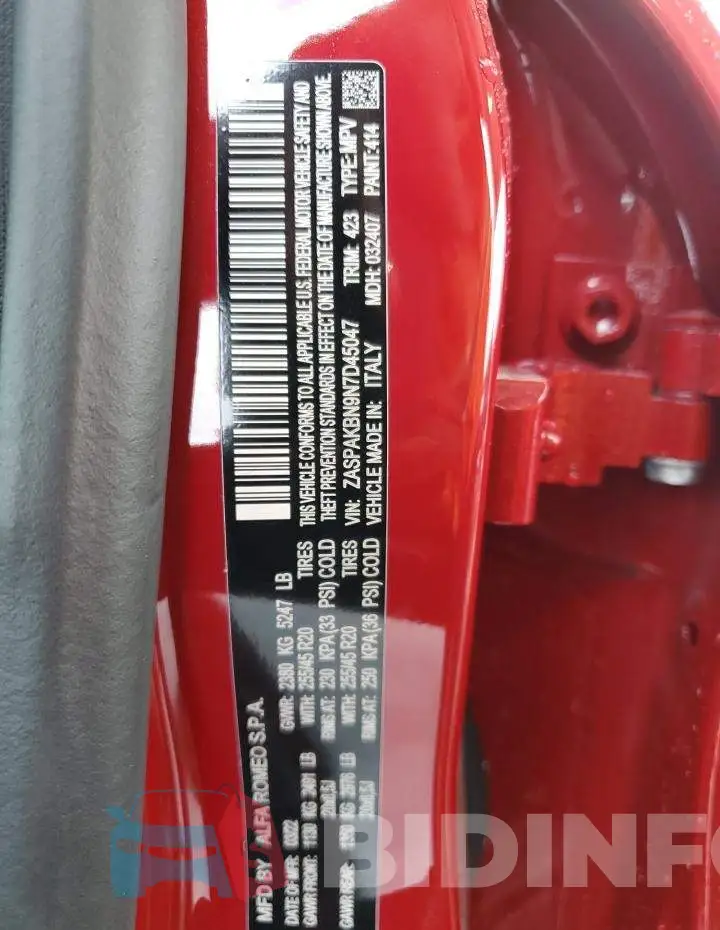 ZASPAKBN9N7D45047 Photo# 14