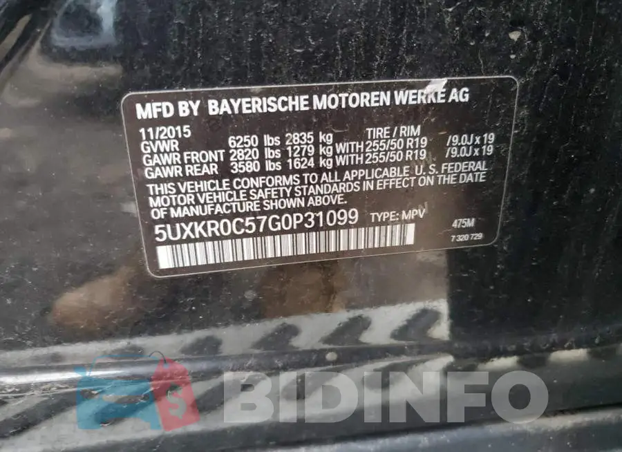 5UXKR0C57G0P31099 Photo# 12