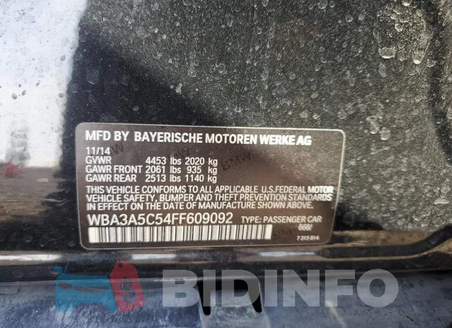 WBA3A5C54FF609092 Photo# 12
