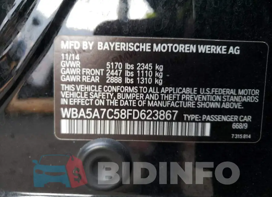 WBA5A7C58FD623867 Photo# 12