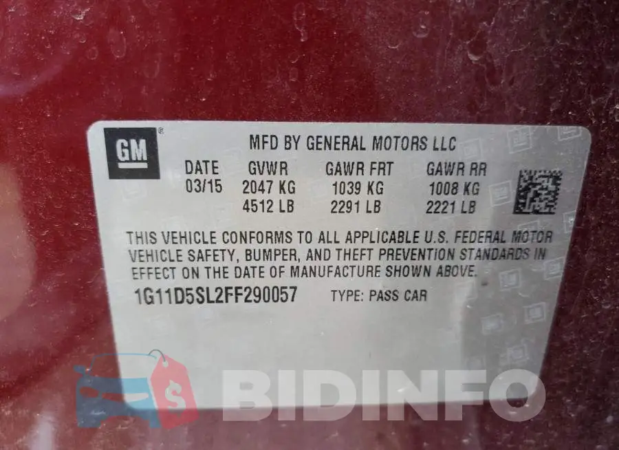 1G11D5SL2FF290057 Photo# 12