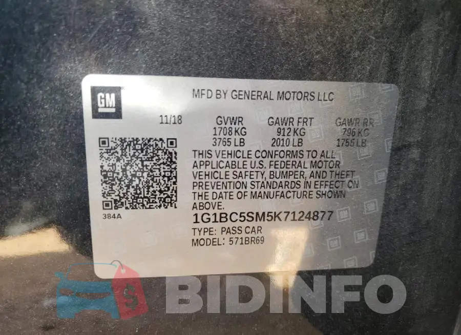 1G1BC5SM5K7124877 Photo# 13