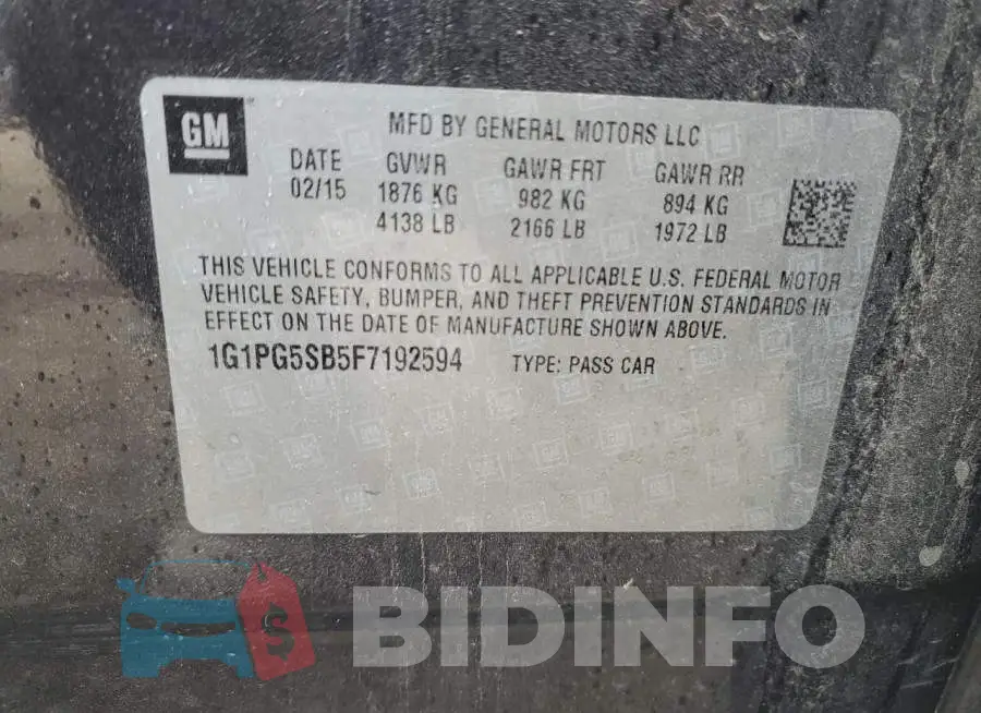 1G1PG5SB5F7192594 Photo# 12