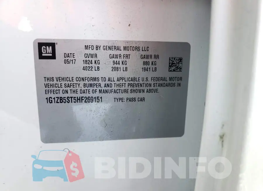 1G1ZB5ST5HF269151 Photo# 12