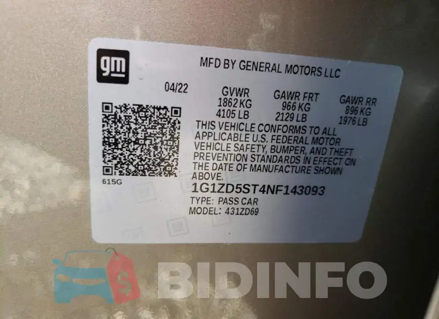 1G1ZD5ST4NF143093 Photo# 13