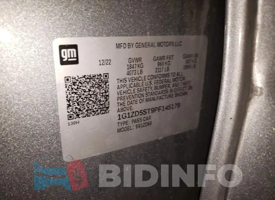1G1ZD5ST9PF145179 Photo# 12