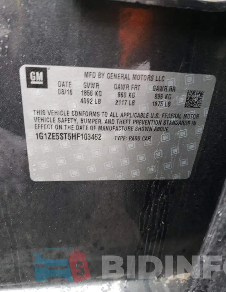 1G1ZE5ST5HF103462 Photo# 12