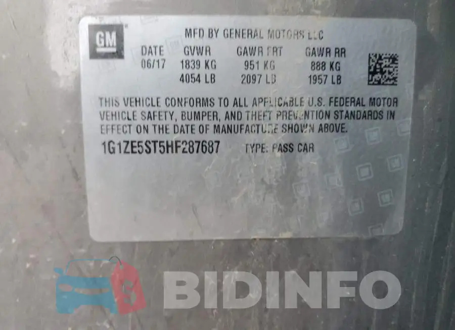 1G1ZE5ST5HF287687 Photo# 12