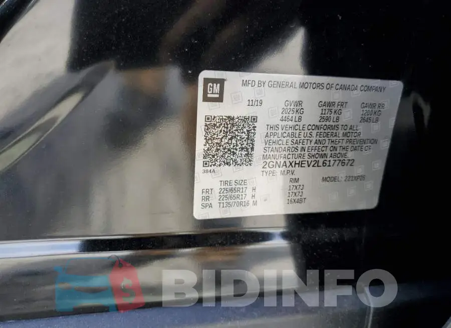 2GNAXHEV2L6177672 Photo# 13