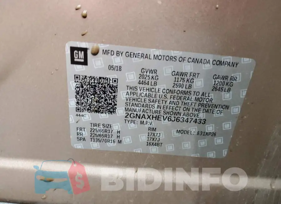 2GNAXHEV6J6347433 Photo# 13