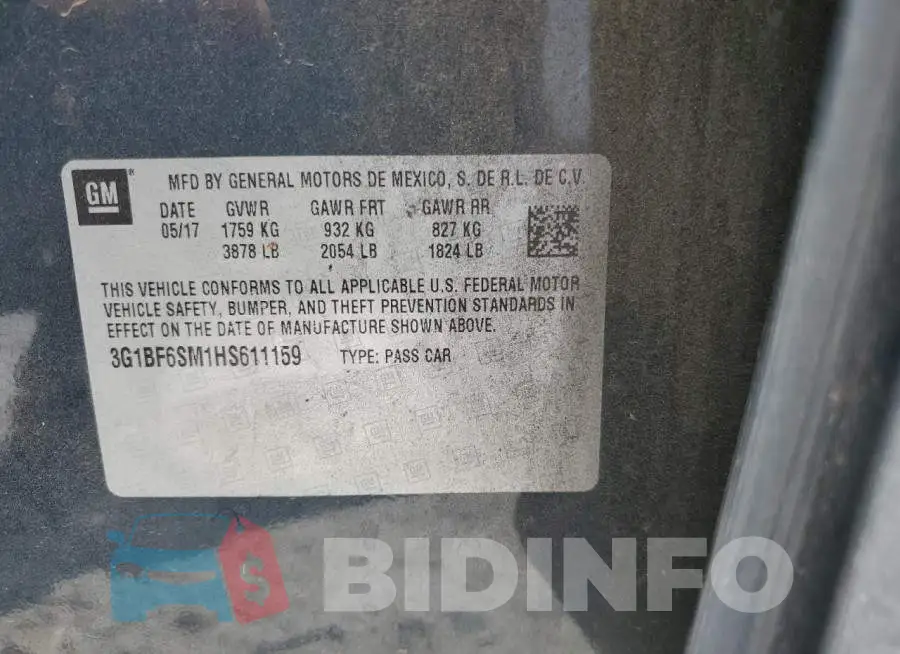 3G1BF6SM1HS611159 Photo# 13
