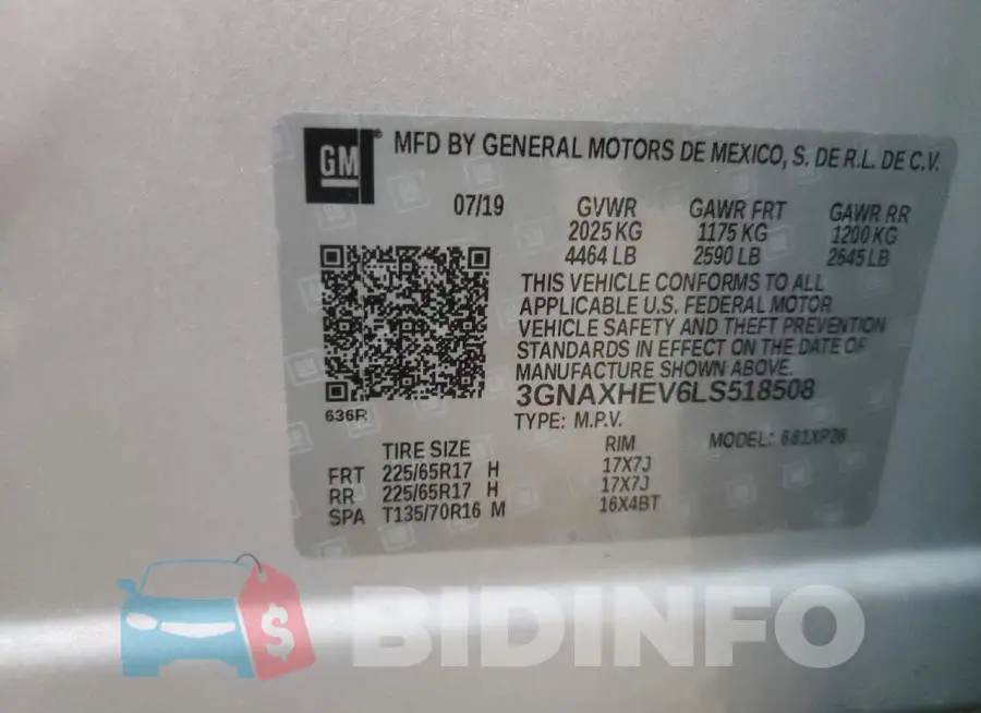 3GNAXHEV6LS518508 Photo# 13