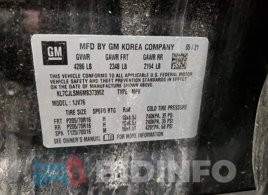 KL7CJLSM6MB373952 Photo# 13