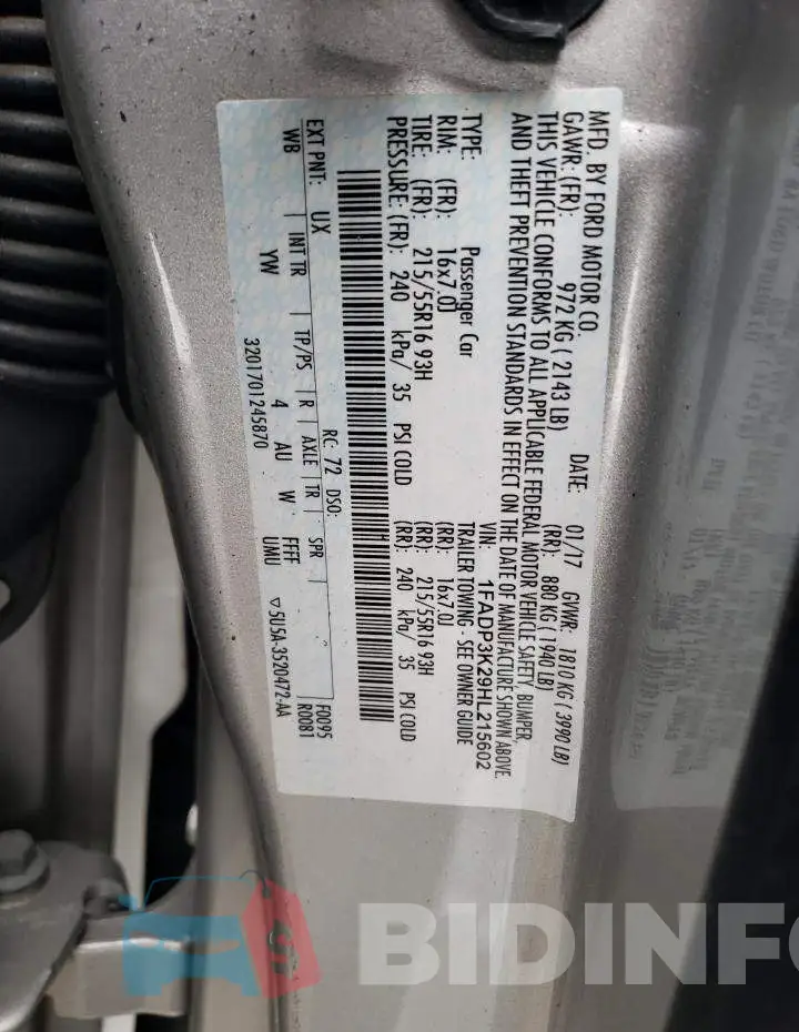 1FADP3K29HL215602 Photo# 12